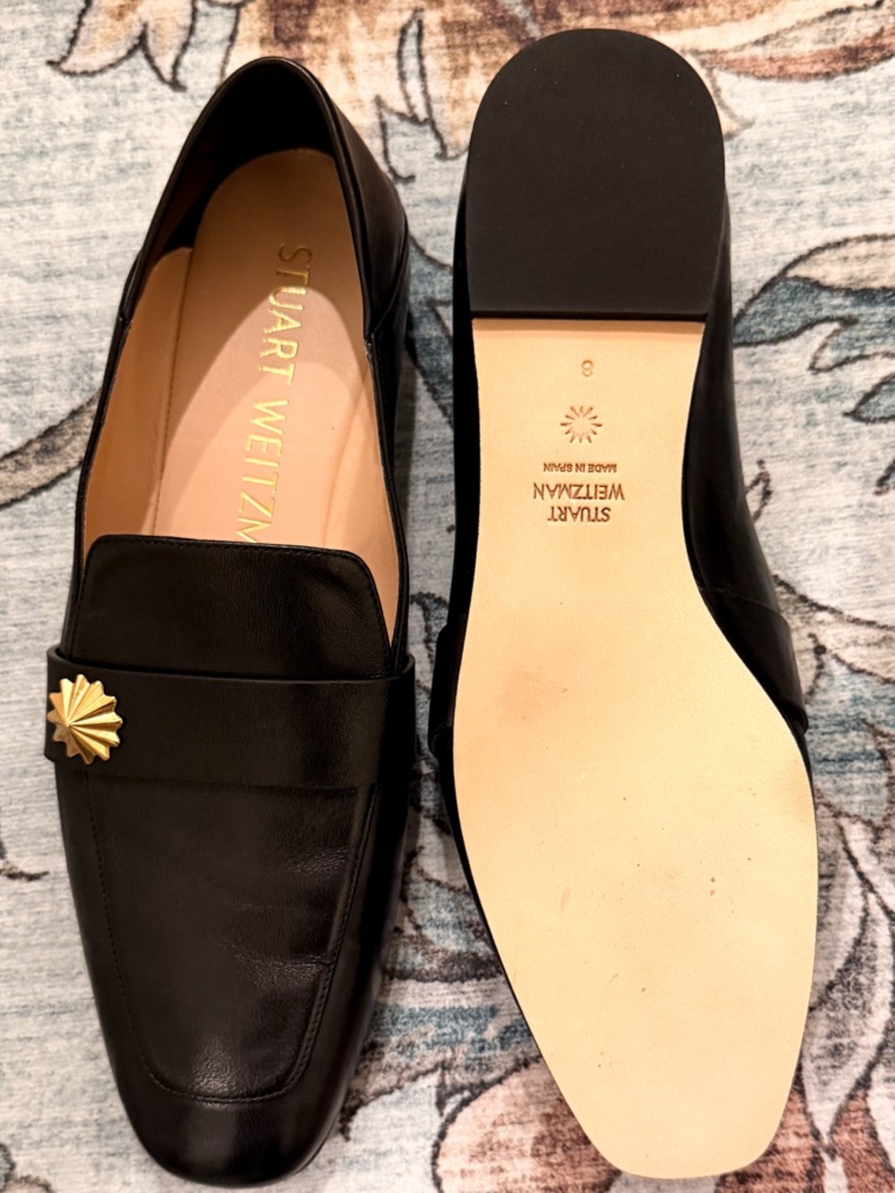 Brand New! Stuart Weitzman SOFT Black Leather Loafers. smoke/pet free